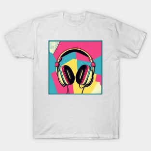 90s Pastel Retro Headphones T-Shirt